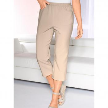 Caprihose CLASSIC BASICS Damen (Größe 52) beige 100% Polyester 3/4