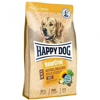 Happy Dog NaturCroq Geflügel pur & Reis | 1kg Hundefutter trocken