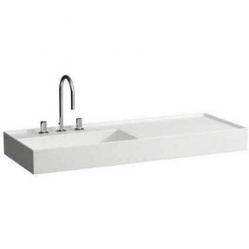 Lavabo Kartell Laufen Nieve (Blanco Mate) 2 Agujeros, 1200×460 mm