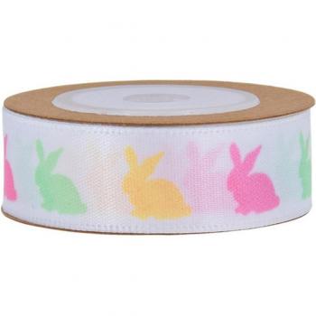 Accesorio de Pelo: Cinta Grosgrain con Motivo de Huevos Pascuales – 10 yarda, 22 mm