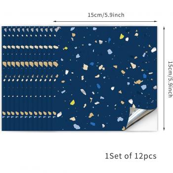 12Pcs Self-Adhesive Bathroom Tile Stickers