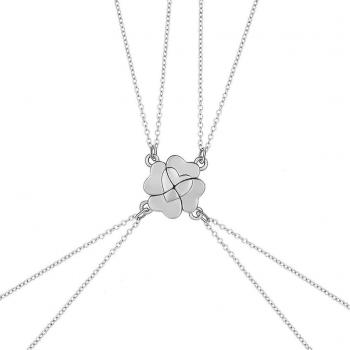 Collares Imán Corazón Plata para Amistad