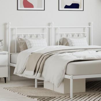 VidaXL 160 cm Metal Headboard in White