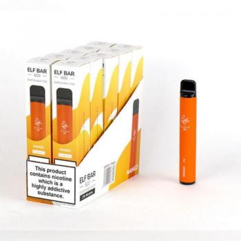 Vapeador Elfbar Mango 600 Puffs 20mg (10 Unidades)