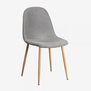 4 Chaises de Salle à Manger Glamm en Bois Naturel
