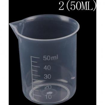 2Pcs Plastic Volumetric Beaker Set (250ml/150ml/100ml/50ml/25ml)