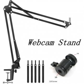 Web Camera Tripod Stand with Boom Arm for Logitech C922 C930e C920