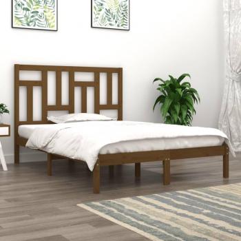 Vidaxl Bed Frame, Honey Brown, 120x200 cm, Solid Wood, Pine