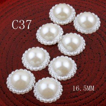 Flatback Acrylic Half Pearl Buttons