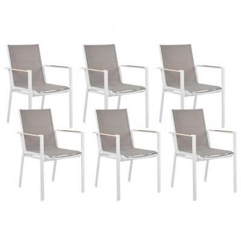 Chaises de terrasse en métal gris