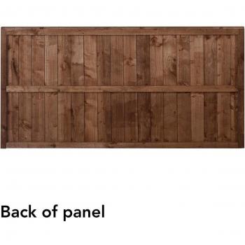 Forest Garden Brown Pressure Treated Closeboard Fence Panel