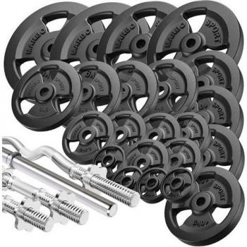 Marbo Sport Pack Barres et Disques 172 kg pour Gym