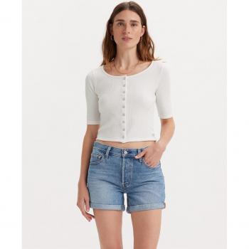 Levi’s Femme – Camiseta Manga Francesa en Blanco