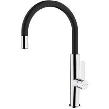Teka Top FOT 995 Kitchen Tap, Pivot Spout, Anti‑Scale Aerator, Straightforward Installation – Matte Black