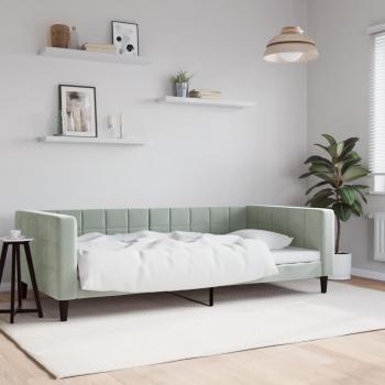 VidaXL Tagesbett 100x200 cm Samt Hellgrau