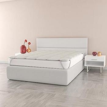 Topper matrimoniale trapuntato Sherpa con elastici 160 x 195 cm