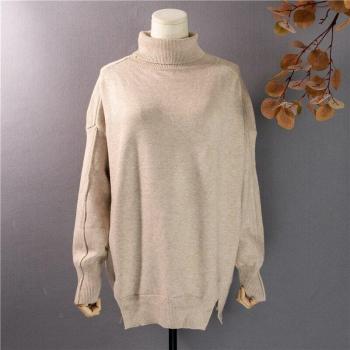 Colorfaith Women's Warm Split Turtleneck Pullover