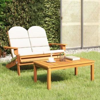Ensemble de Salon de Jardin en Acacia 2 Pcs