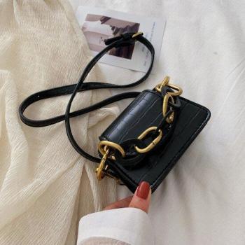 Simple Stone Pattern PU Leather Handbag
