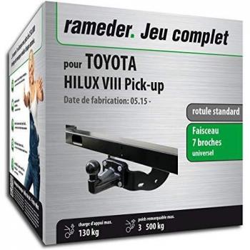 Rameder Attelage rotule Standard 4 Trous Toyota HILUX VIII + Faisceau 7 Broches
