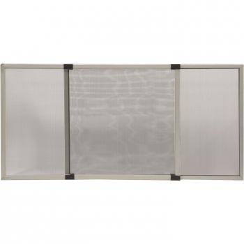 Zanzariera in alluminio grigio 70x100 cm con fermaglio inset