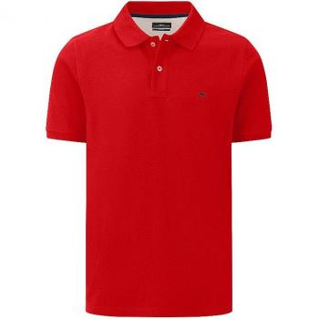 FYNCH HATTON Casual Fit Poloshirt rot M mit Logo-Stitching