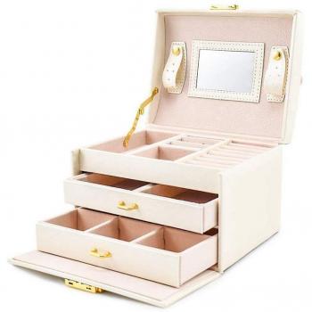 Estilo Esencial: Estuche Compacto de Joyería y Cosméticos