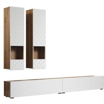 Trendteam Wohnwand Schrankwand 241 x 200 x 30 cm