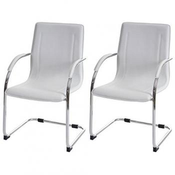 Paredes de Silla Samara Cantilever en Acero y Blanco