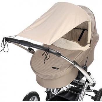 Kinderwagen-Sonnensegel Diago – Beigeteint, leichtes Mikrofaser-Design