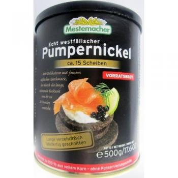 Mestemacher Pumpernickel 15 Stück á ca. 30 g, 3x500 g Dosen