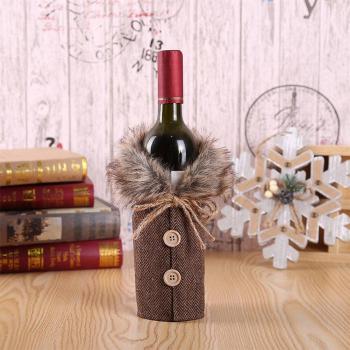 Funda decorativa de botella de vino Santa Claus