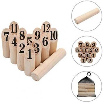 Ensemble de jeu en bois Kubb avec numéros