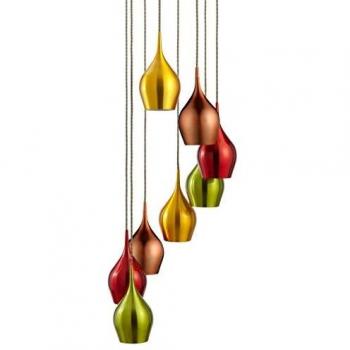 Searchlight Multi-coloured Hanging Light Vibrant, 8-Light