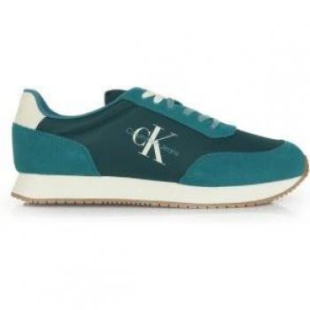 Calvin Klein Jeans Hombre Zapatillas Deportivas Retro Blue-Creamy White