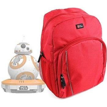 Mochila de Carga Roja BB‑8: Resistente al Agua y Asas Reajustables