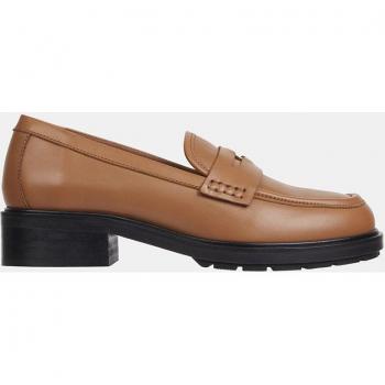 Piel Tommy Hilfiger Mocasín Femenino Antifaz y Tacón Bloque