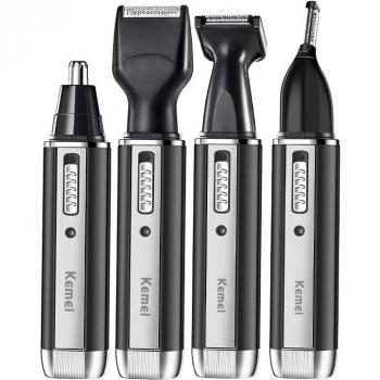 Kit toilettage complet Homme – Rechargeable nez, oreilles, sourcils & barbe avec nettoyage d'oreilles