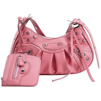 Billetera cruzada “Underarm Bags” de cuero rosa