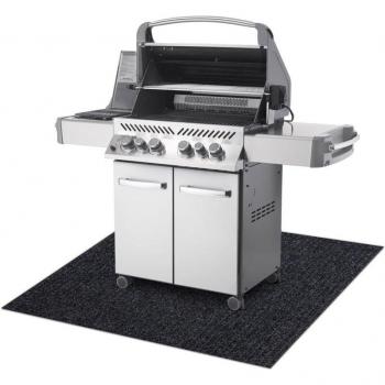 RugsX GIN 2057 Terrace Grill Mat – Metallic Grey Finish, 100x150 cm
