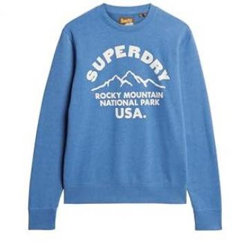 Sweat-shirt Casual Superdry Bleu pour Homme Taille L