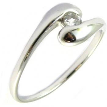 Anello “Câlin” Argento Rodoide 54 Bianco