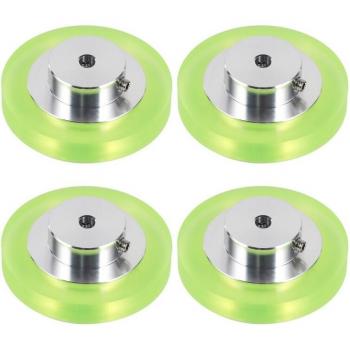 Roue de mesure en aluminium et polyuréthane, 4X, 200mm pour codeur rotatif