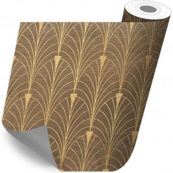 Rollo Madera Dorada con Estilo Art Decó