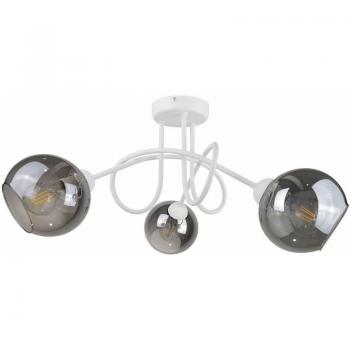 White 3‑E27 70 cm Ring‑Style Semi‑Flush Ceiling Light