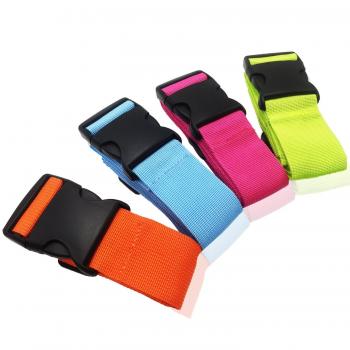 Mehrfarbiger Koffergurt – 4‑Kombinationen, schnallenschließend