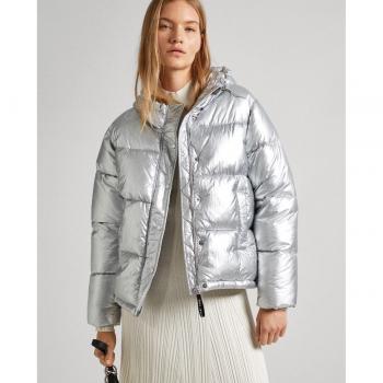 Chaqueta de mujer Pepe Jeans Morgan plateada