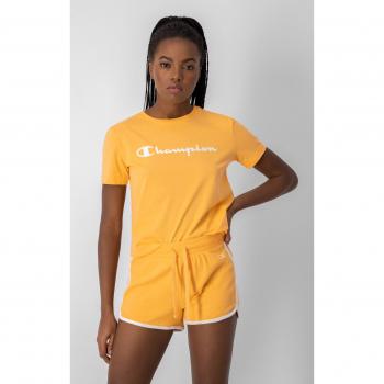 T-shirt Champion femme grand logo orange