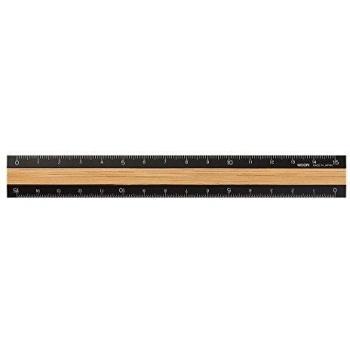 DesignPhil Midori 15 cm Liniaal – Zwart met Metalen Rand