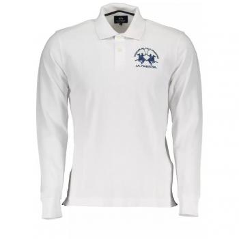 La Martina White Cotton Polo Shirt